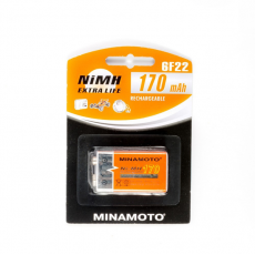 Элемент пит. Аккумулятор MINAMOTO 6F22 NI-MH 9V 170mAh (Крона)