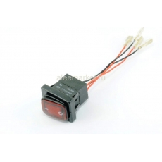 7008.Клавишный переключатель влагозащищенный FILN 30A 250V on-of 4 контакта с подсветкой красный 
