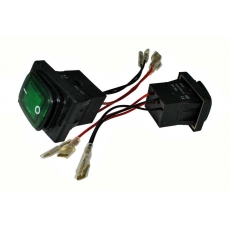 7007.Клавишный переключатель влагозащищенный FILN 30A 250V on-of  4 контакта с подсветкой зеленый