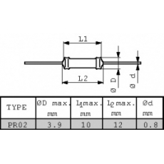 Резистор MF-2Вт - 120 Ом+5% BX306 198 53121 Vishay  Intertechnology 