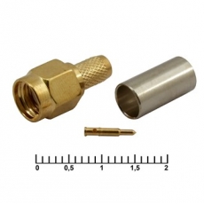 Разъем SMA-C58P GOLD штекер на кабель