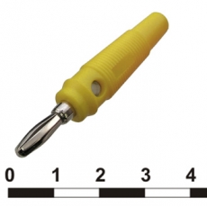Лабораторный штекер питания (Banana plug) 10-0074 a AL 30VAC 60VDC 10A yellow 