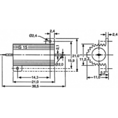 Резистор проволочный HS15 4K7 J 4.7 kΩ 15 W ±5 % Arcol 160-65-619