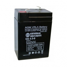 Аккумулятор свинцово-кислотный не обслуживаемый GS 4.5-6 (4.5А/ч 6В) 105х70х47
