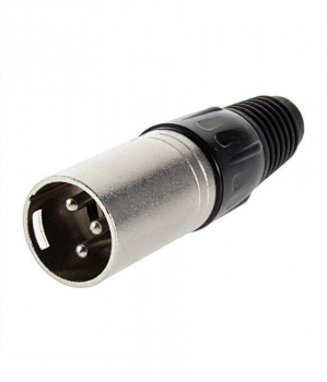 Разъем XLR 3-pin вилка на кабель цвет черный