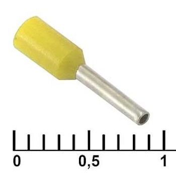 Кабельн. наконечник изолир.желтый. DN00306 d=0.8мм L-6мм