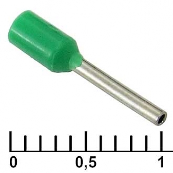 Кабельн. наконечник изолир.зеленый. DN00308 d=0.8мм L-8мм