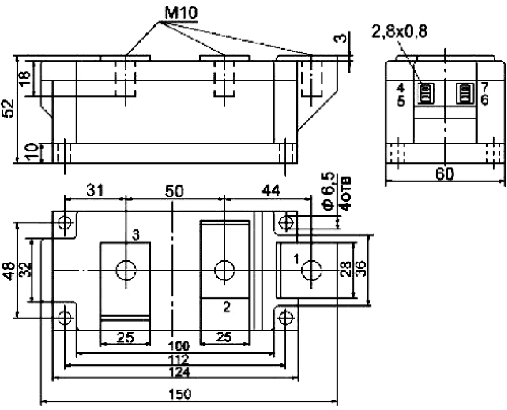 Тиристорный модуль МТТ500-16 500А 1600В (аналог)