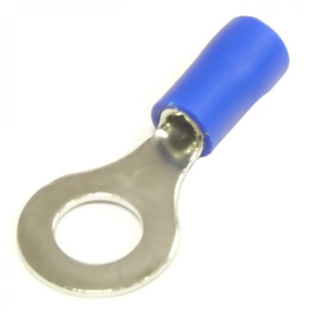 Кабельный наконечник изолированный тип "O" RV2-6 Синий d6.5mm провод 1,5-2,5мм2