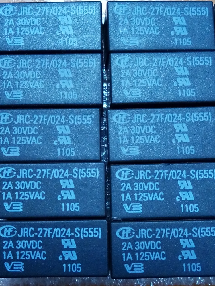 Реле электромагнитное  JRC-27F/024-S(555) 2A 30VDC 8 pin 