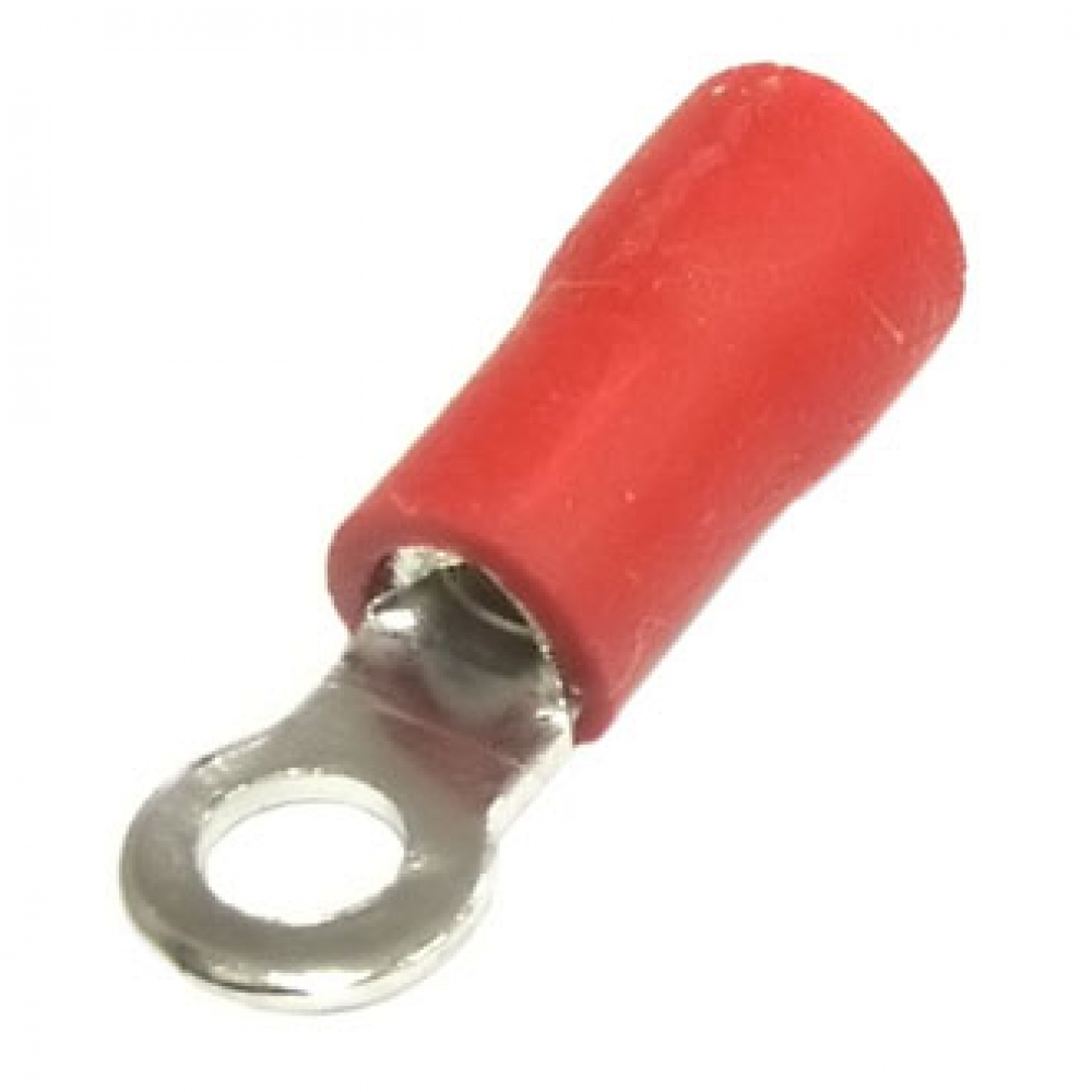 Кабельный наконечник изолированный тип "O" RV1.25-3,2 красный d.3.2mm провод 0,5-1,5мм2