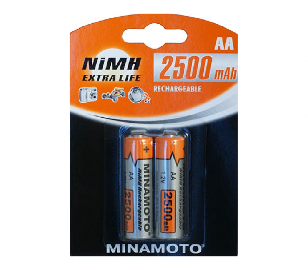 Элемент пит. аккумулятор никель-металлгидридный NiMH MINAMOTO AA 2700mAh